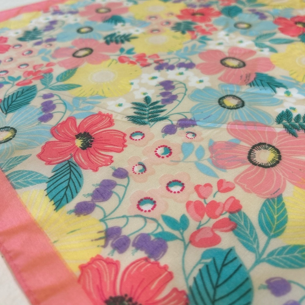 Vintage Pastel Floral Scarf